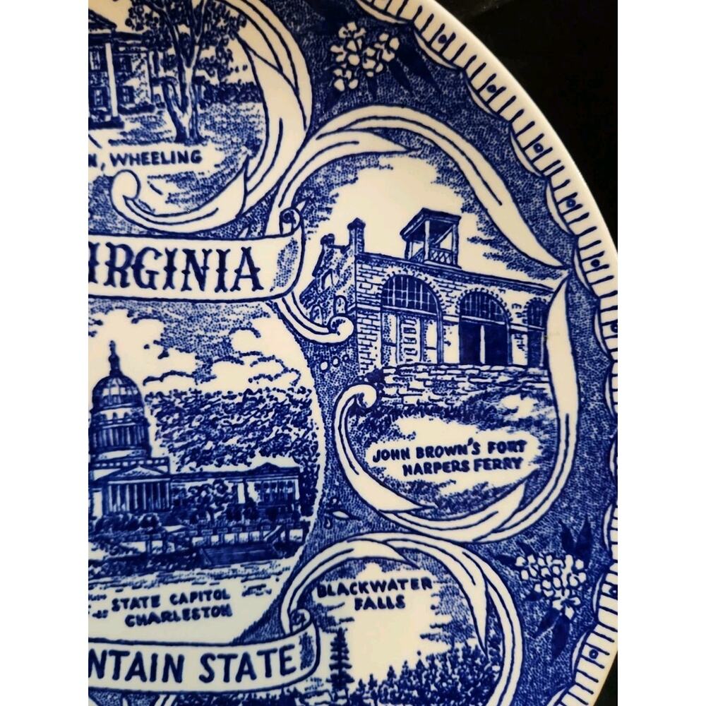West Virginia The Mountain State Vntg Collectors Plate 9.25" - Picture 6 of 8